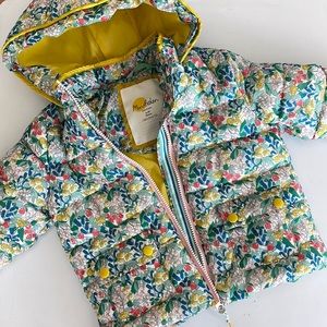 Mini Boden Floral Puffer Coat 🌸